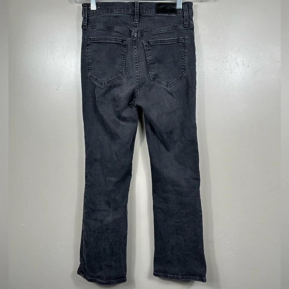 Madewell Cali Demi-Boot Jeans in Bellspring Wash: Button-Front Edition Black 26 - Picture 5 of 9